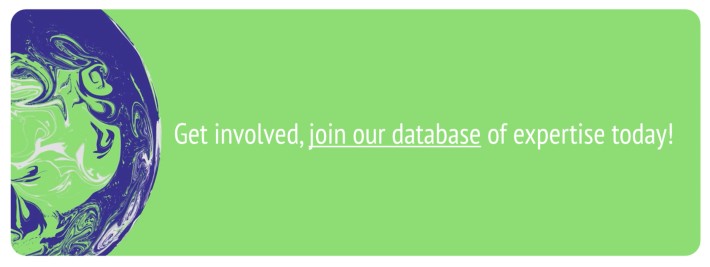 get involved join our database of expertise today button